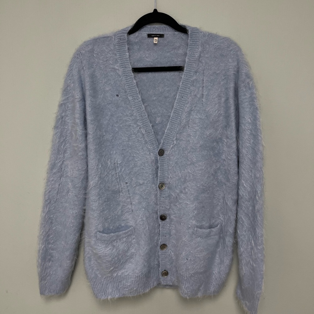 R13 Japanese Brushed Cashmere Cardigan - Light Blue. Size medium - Picture 8 of 14